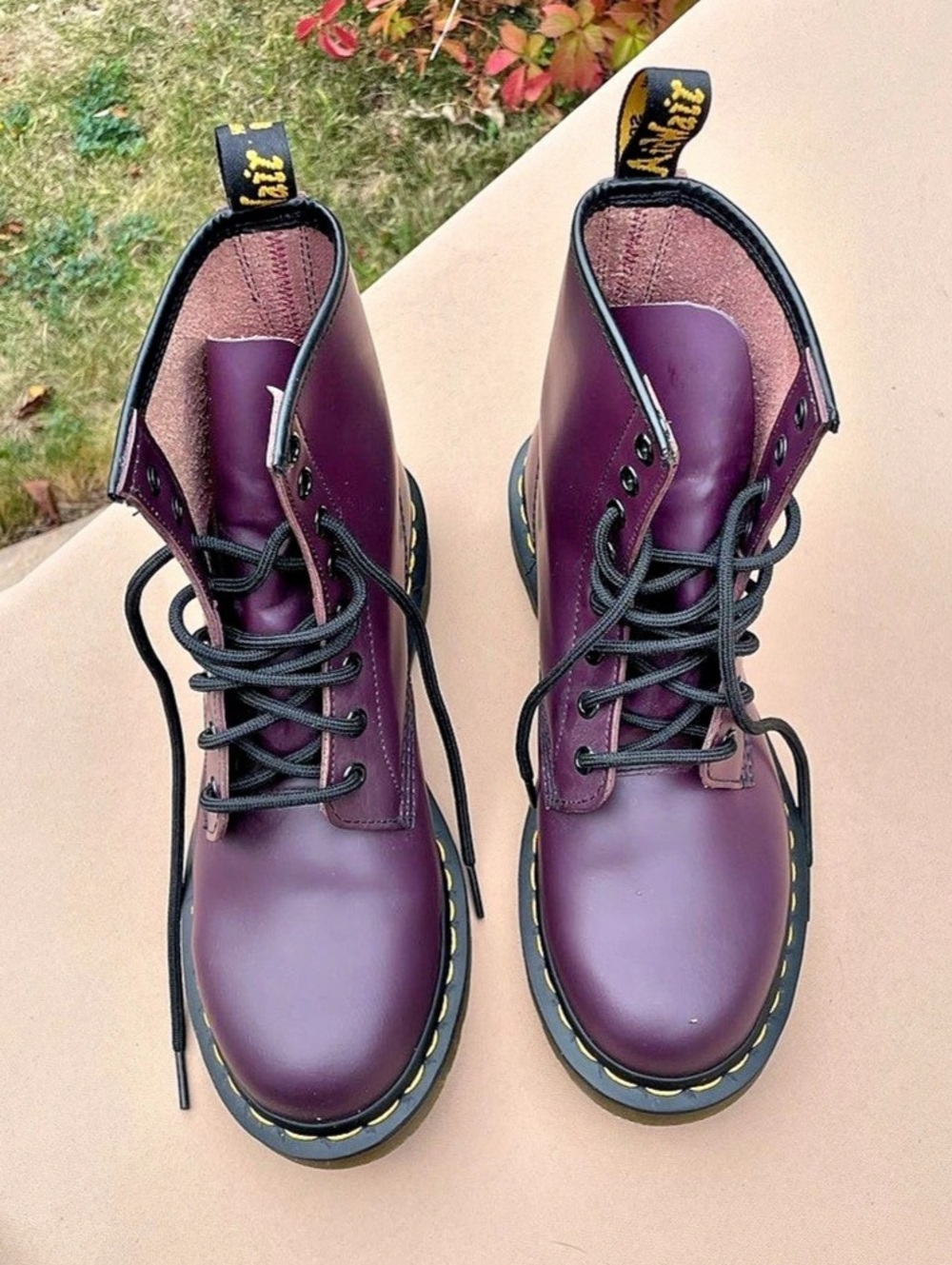 Dr. Martens 1460 Leather Combat Boots Purple US 8 - Picture 4 of 12